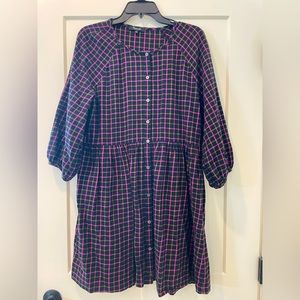 Madewell flannel plaid dress